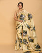 Light Yellow Floral Print Saree