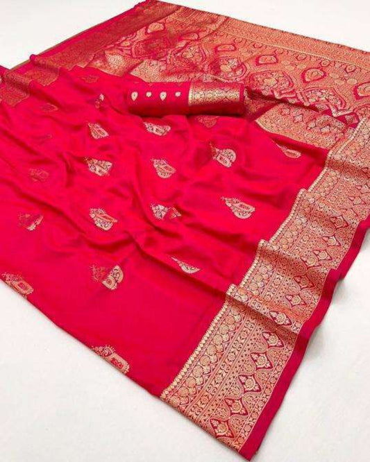 Red Handloom Silk Saree