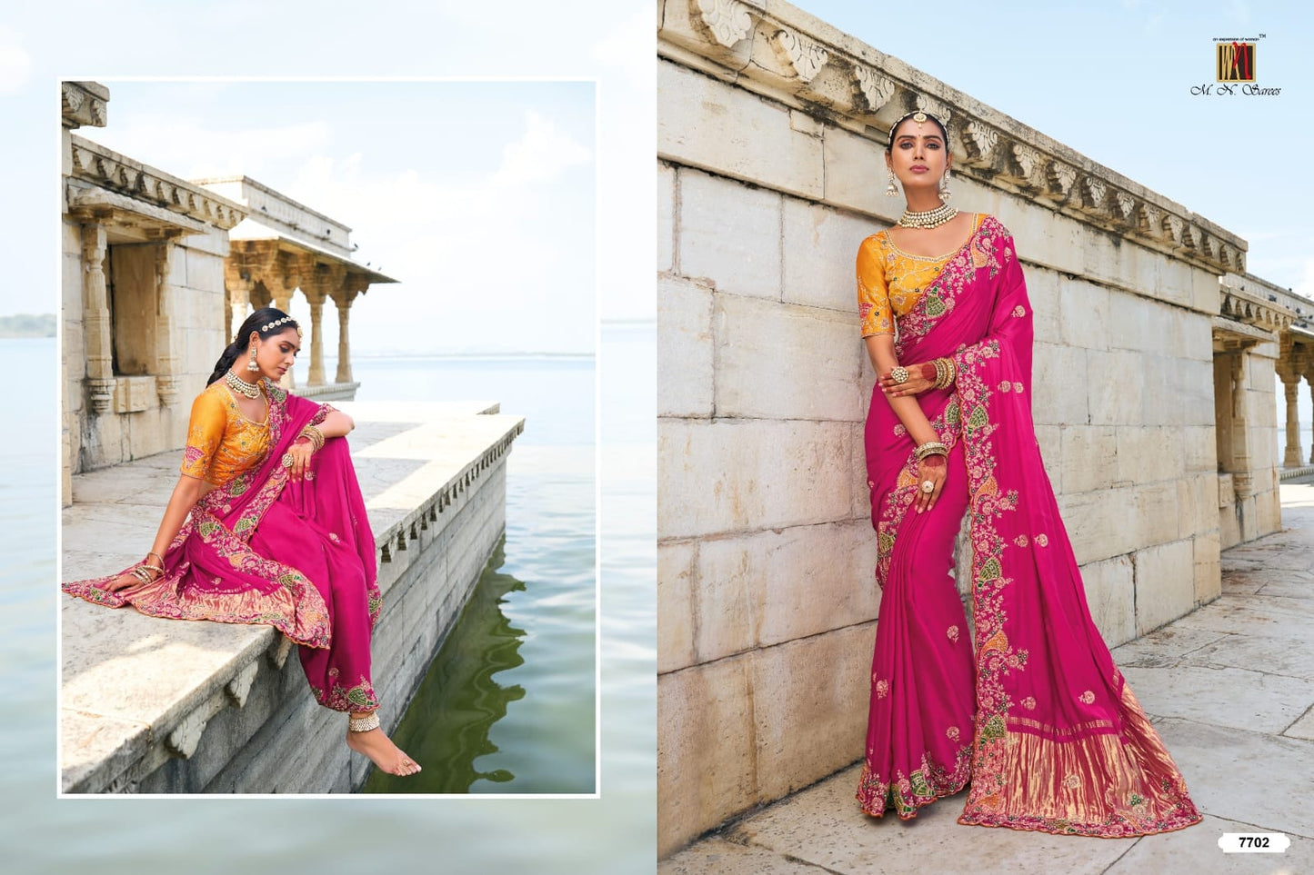 Rani Pink Gajji Silk Saree