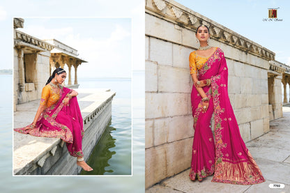 Rani Pink Gajji Silk Saree