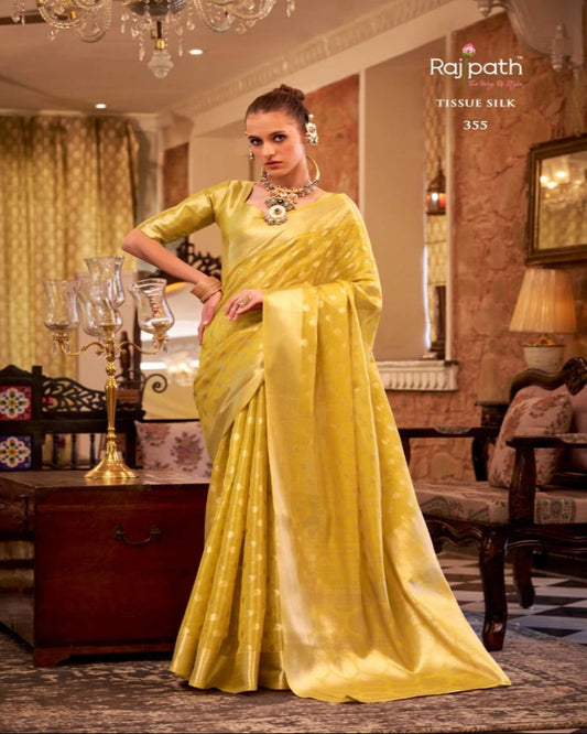 Yellow Silk Saree