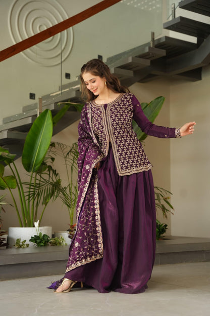 Purple Palazzo Set