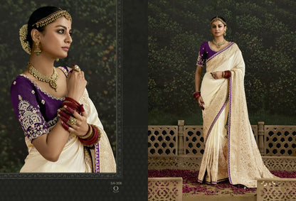 Biege Handloom Silk Saree