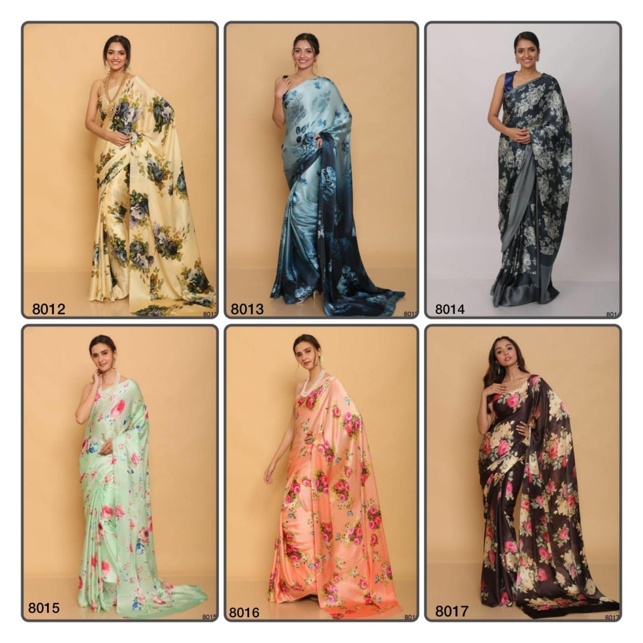 Light Yellow Floral Print Saree