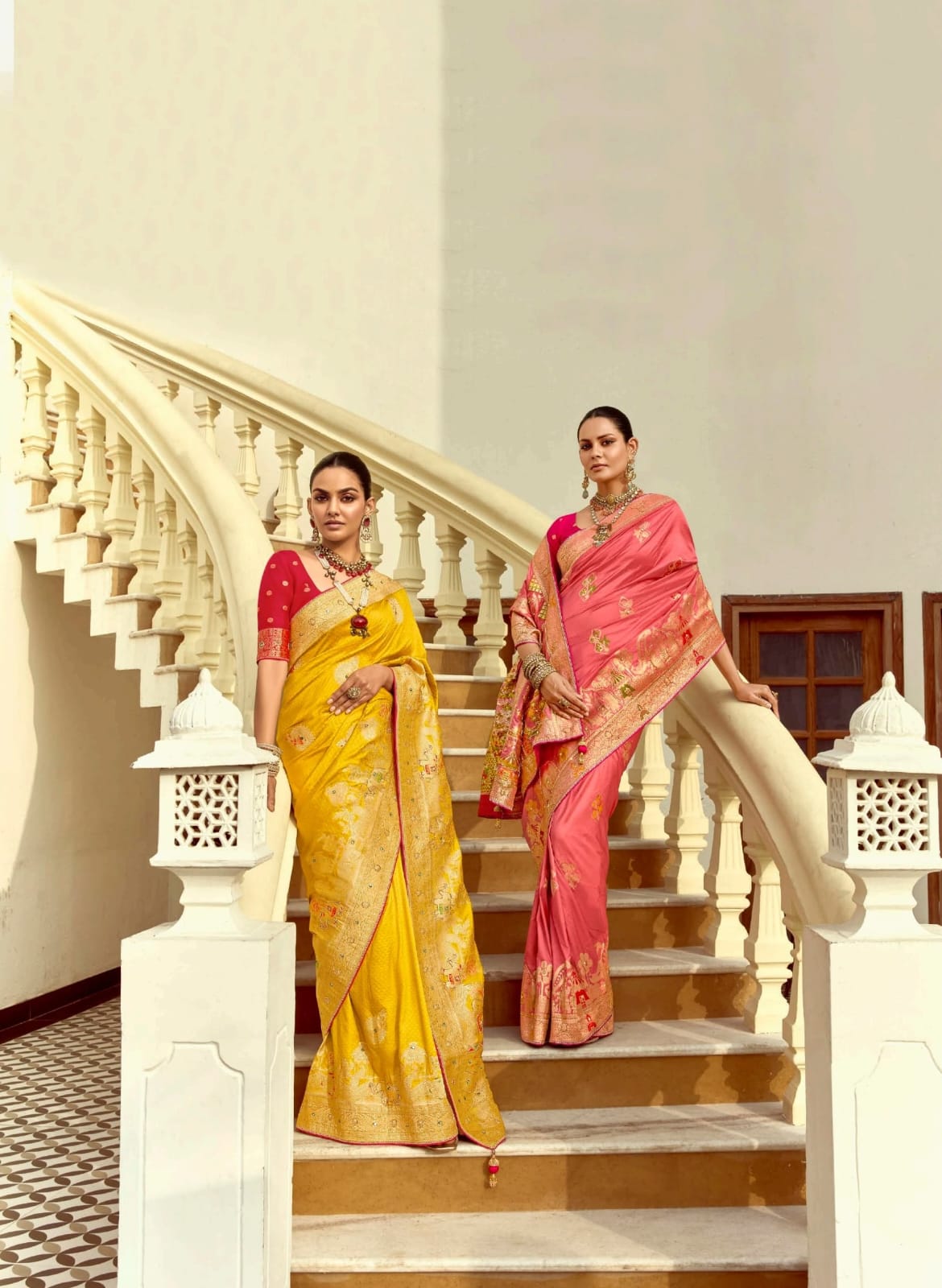 Chrome Yellow Viscose Saree