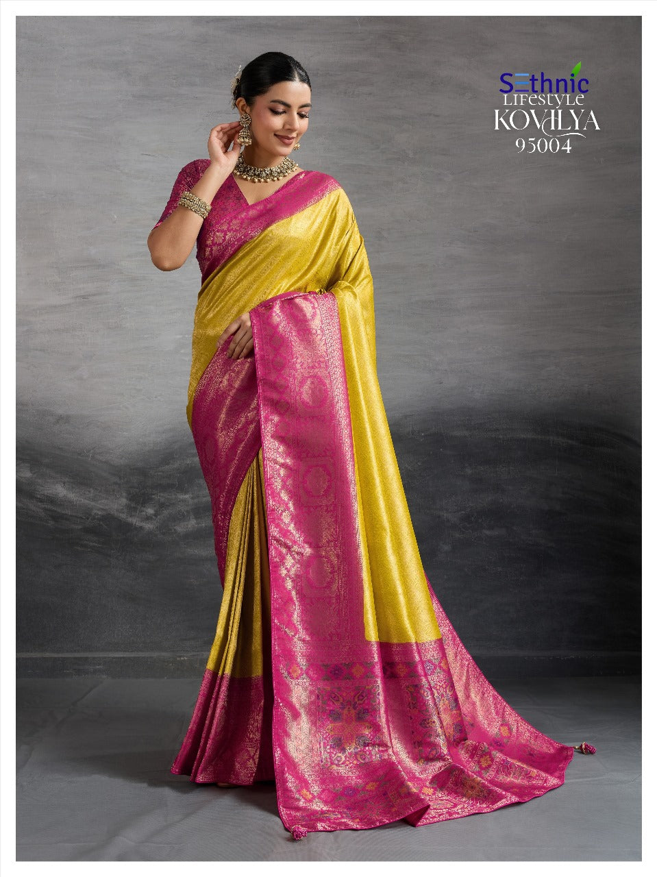 Pink Kanjivaram Saree