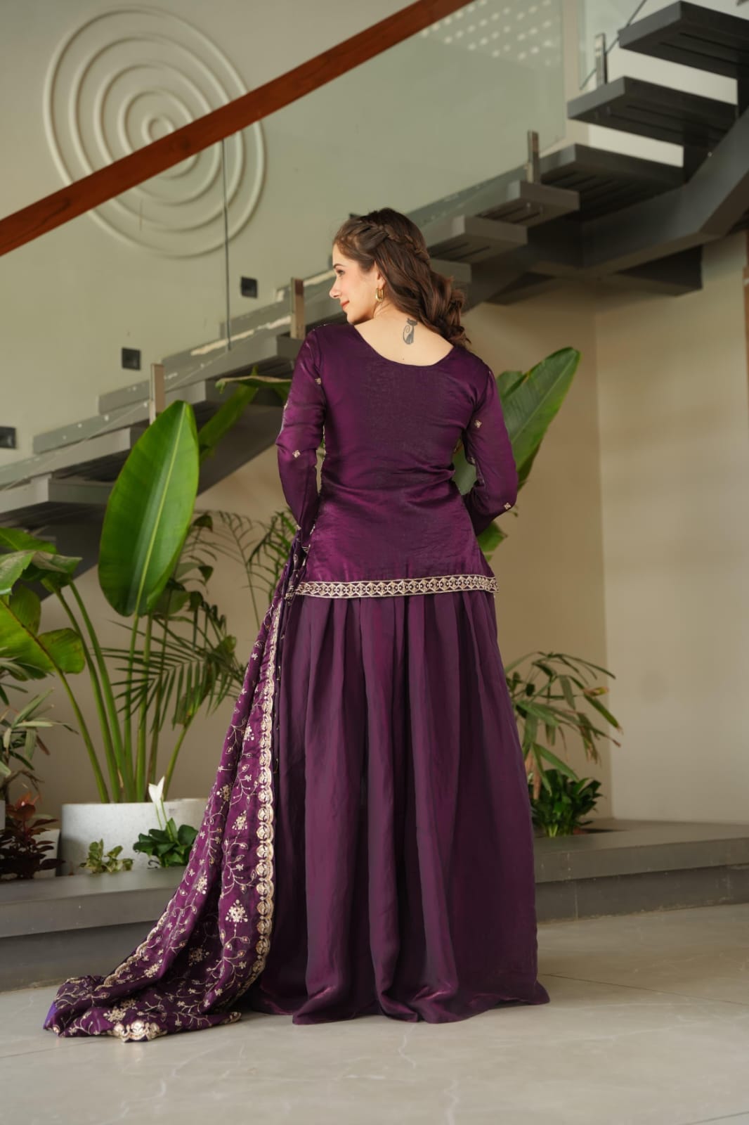 Purple Palazzo Set