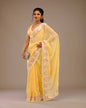 Yellow Crunchy Silk Saree