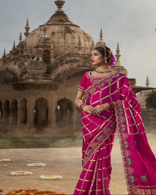 Pink Silk Saree