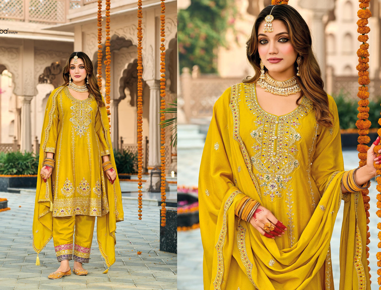 Chrome Yellow Silk Outfit