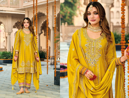 Chrome Yellow Silk Outfit