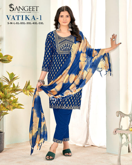 Ink Blue Cotton Suit