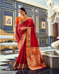 Red and Orange Soft Silk Saree