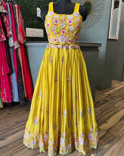 Yellow Koti Lehenga