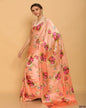 Light Peach Floral Saree