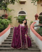 Dark Purple Sharara Set
