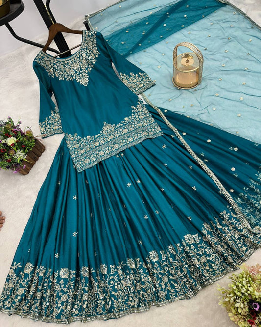 Peacock Green Lehenga