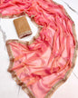 Rust Orange Chiffon Saree