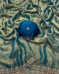 Crush Blue Chiffon Saree